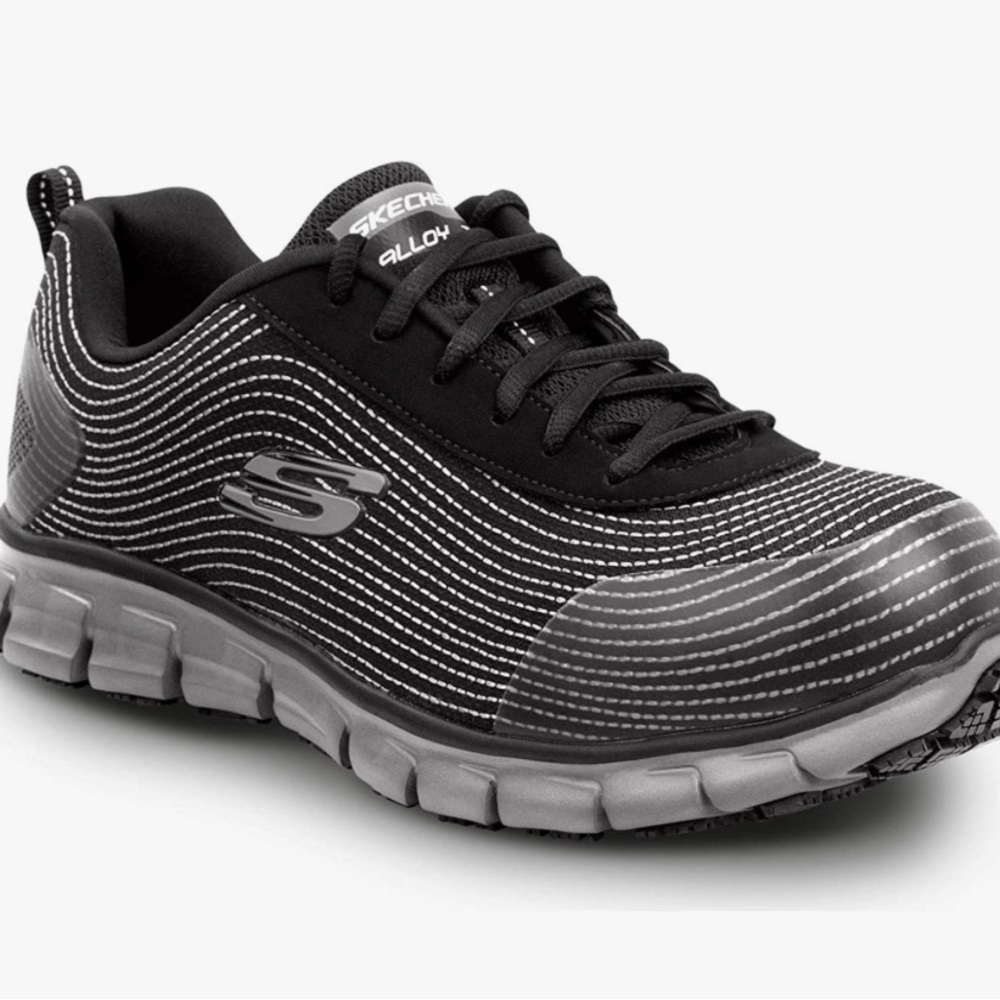 Skechers Black and Gray Women's Slip-On Athletic Sneakers
